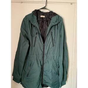 Another Influence Hooded Utility Jacket Mens Large Green Lightweight Windbreaker